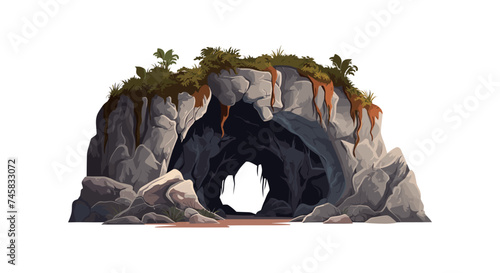 cave isolated vector style on isolated background illustration