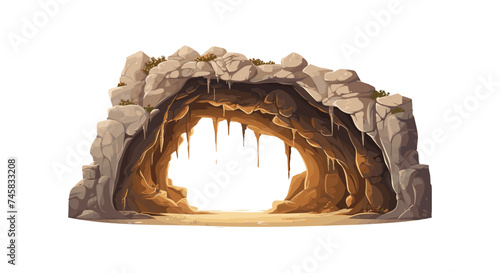 cave isolated vector style on isolated background illustration