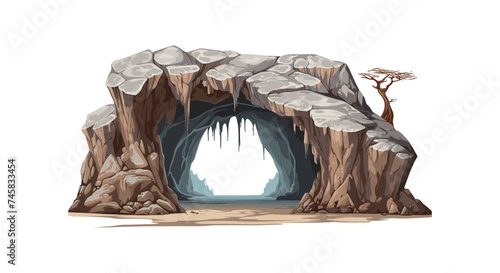 cave isolated vector style on isolated background illustration