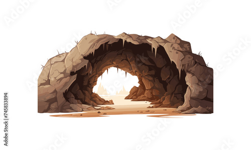 cave isolated vector style on isolated background illustration