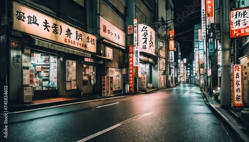 tokyo city in the night, street at night, night scene, city in the night © Gegham