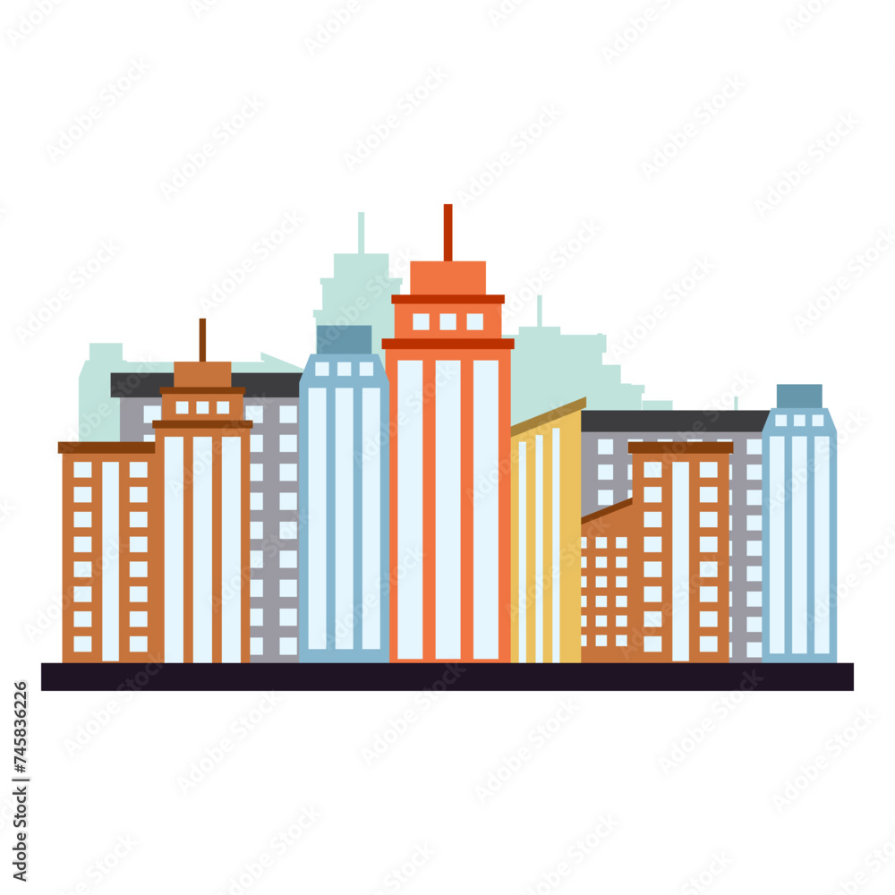 City Building Illustration City Building Illustration
