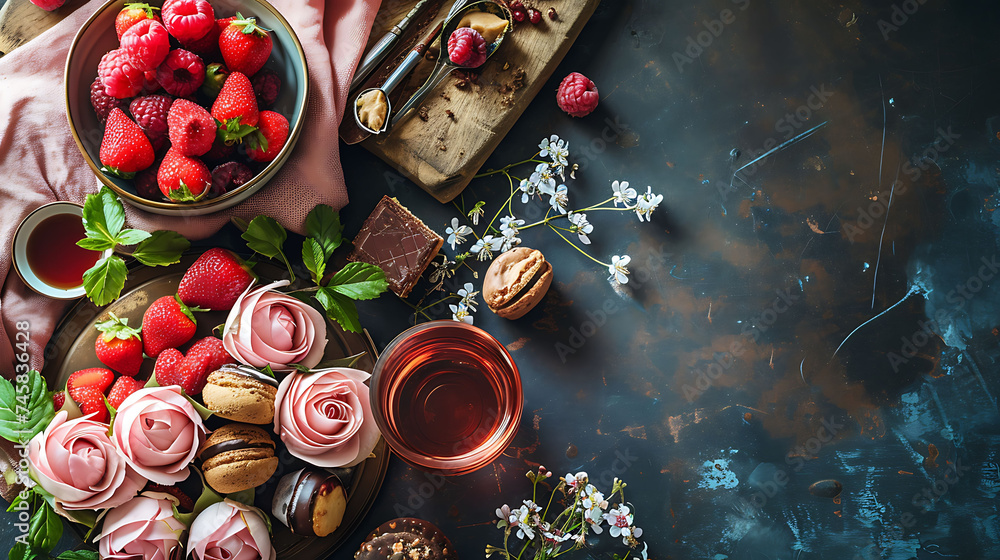 Tasting and selecting treats that symbolize love and warmth for a delightful Mother's Day celebration. Copy Space. Tasting and selecting treats that symbolize love and warmth for a delightful Mother's Day celebration. Copy Space.