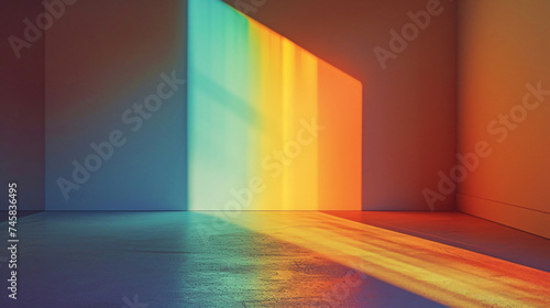 A subtle rainbow effect created by light refraction