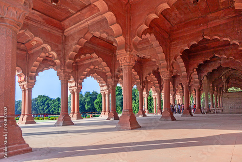 Fotografie inside  the  Lal Qila or Red Fort in New Delhi