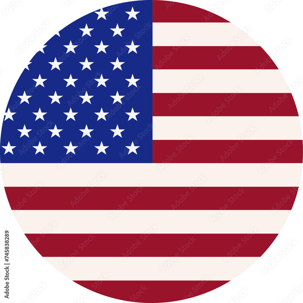 Fototapeta premium American flag icon, 미국 국기 아이콘