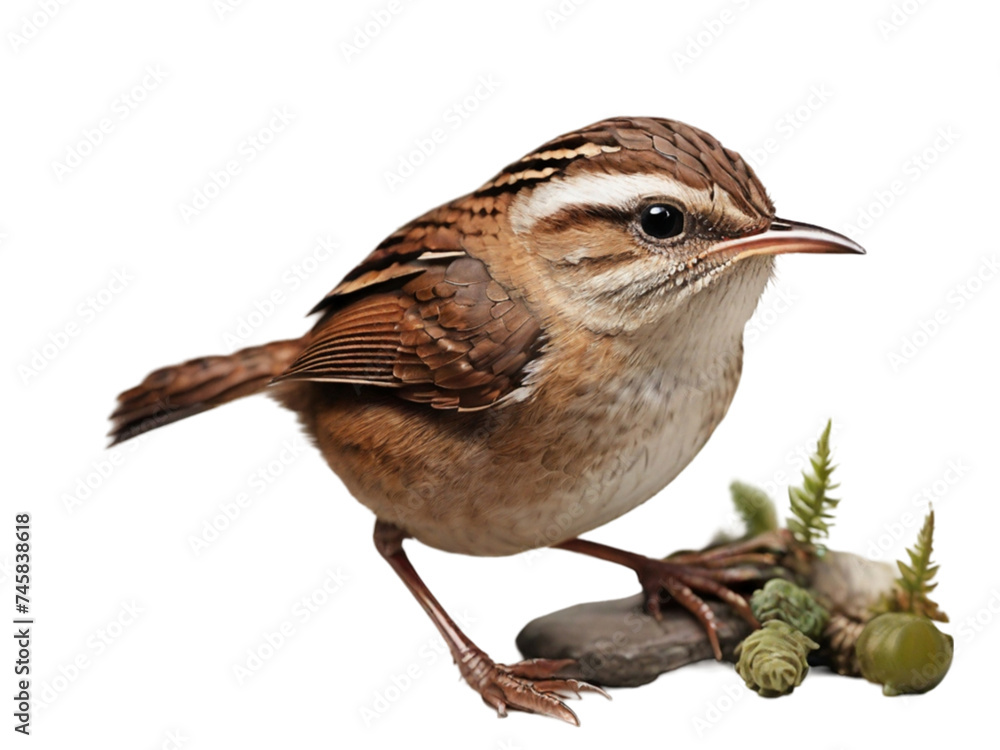 Fototapeta premium Wren on transparent background