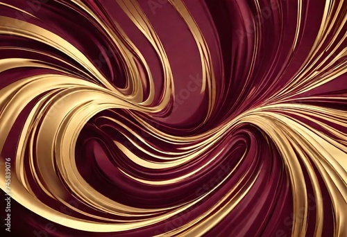 Abstract luxury swirling burgundy gold background. Gold waves abstract background texture