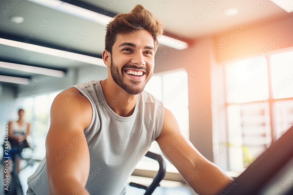 person doing exercise at gym. fitness concept person doing exercise at gym. fitness concept