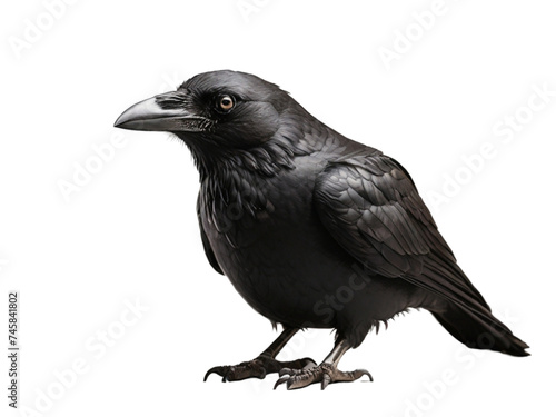 Crow on transparent background