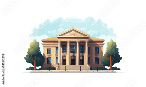 court vector flat minimalistic asset isolated illustration