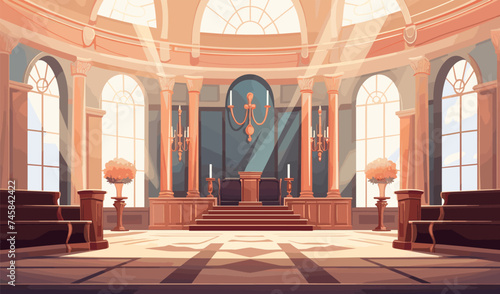 court vector flat minimalistic asset isolated illustration