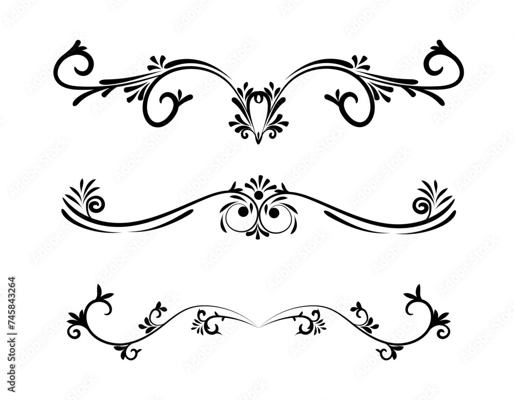 Floral ornamental design vector