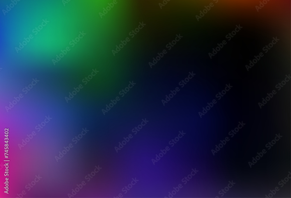 Dark Multicolor, Rainbow vector blurred bright background.
