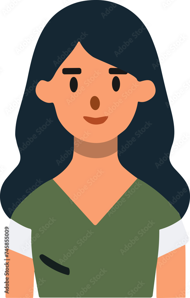 Woman head, female face, people avatar. Woman head, female face, people avatar.
