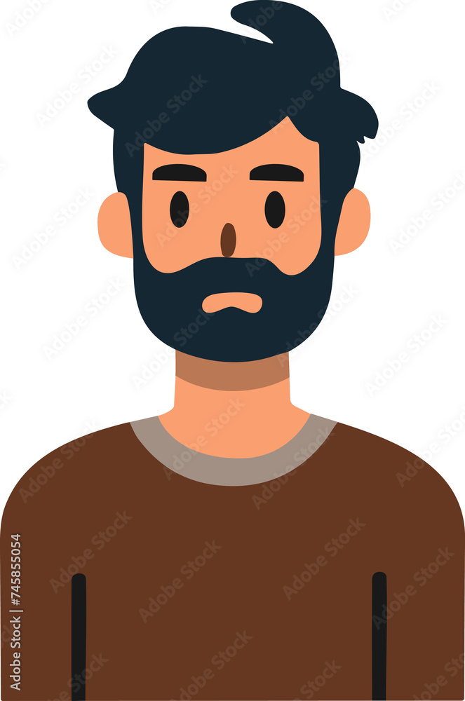 Man head, male face, people avatar. Man head, male face, people avatar.