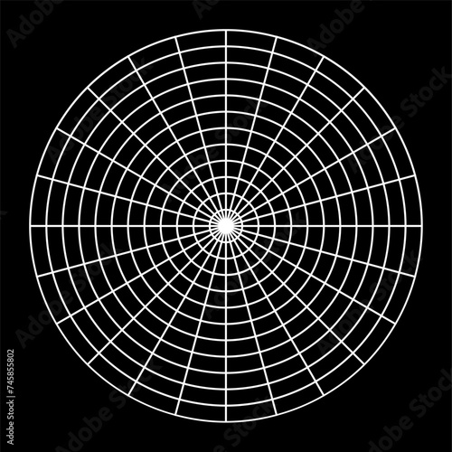 Vektor Darstellung Radar - Kreis mit Sektoren - Design Element