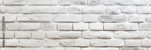 White texture. Retro whitewashed surface of an old brick wall. Rough  worn  uneven painted plaster. White facade background. Design element. web banner.