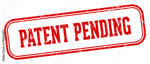 patent pending stamp. patent pending rectangular stamp on white background