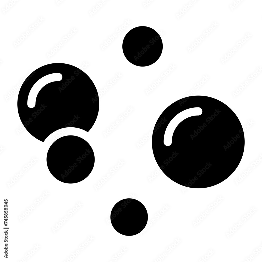 Bubble icon, Soap foam, fizzy drink, oxygen bubbles icon Bubble icon, Soap foam, fizzy drink, oxygen bubbles icon