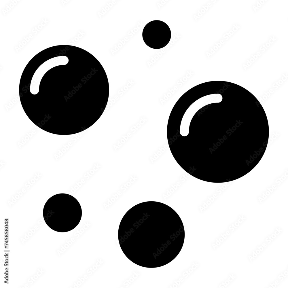 Bubble icon, Soap foam, fizzy drink, oxygen bubbles icon Bubble icon, Soap foam, fizzy drink, oxygen bubbles icon