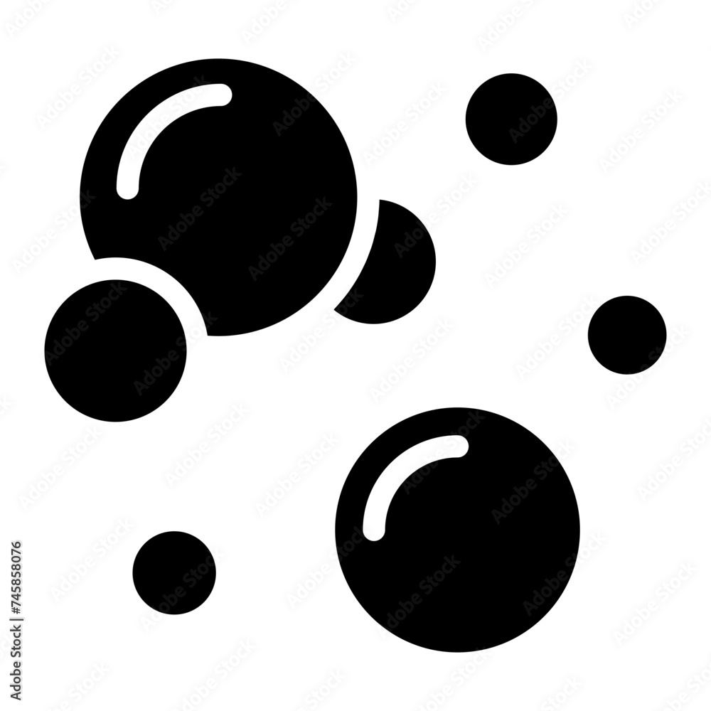 Bubble icon, Soap foam, fizzy drink, oxygen bubbles icon Bubble icon, Soap foam, fizzy drink, oxygen bubbles icon