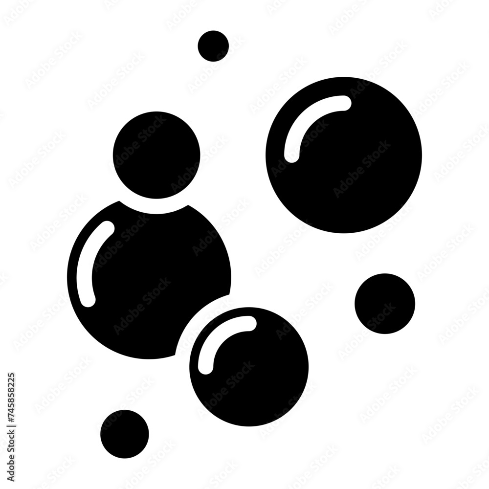 Bubble icon, Soap foam, fizzy drink, oxygen bubbles icon Bubble icon, Soap foam, fizzy drink, oxygen bubbles icon