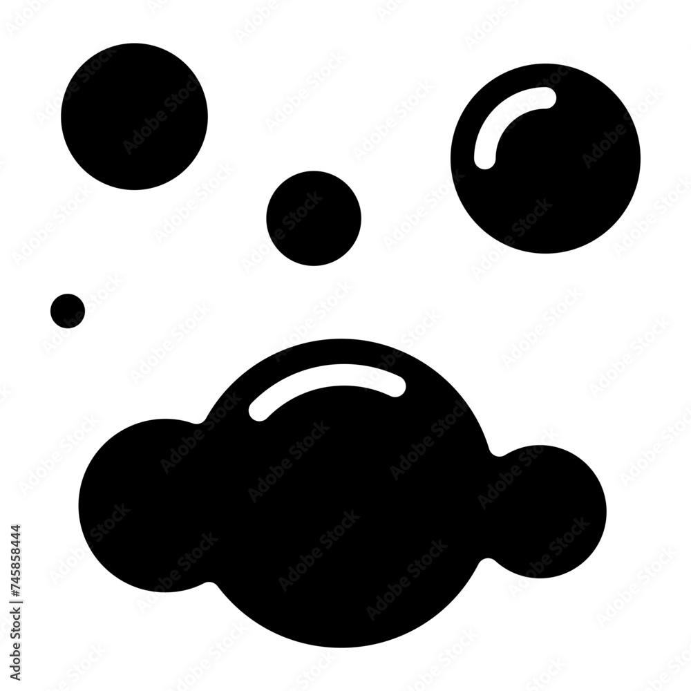Bubble icon, Soap foam, fizzy drink, oxygen bubbles icon Bubble icon, Soap foam, fizzy drink, oxygen bubbles icon