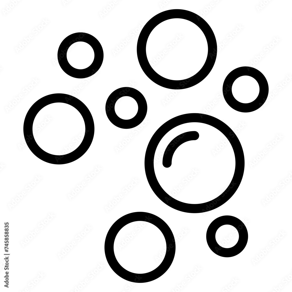 Bubble icon, Soap foam, fizzy drink, oxygen bubbles icon Bubble icon, Soap foam, fizzy drink, oxygen bubbles icon