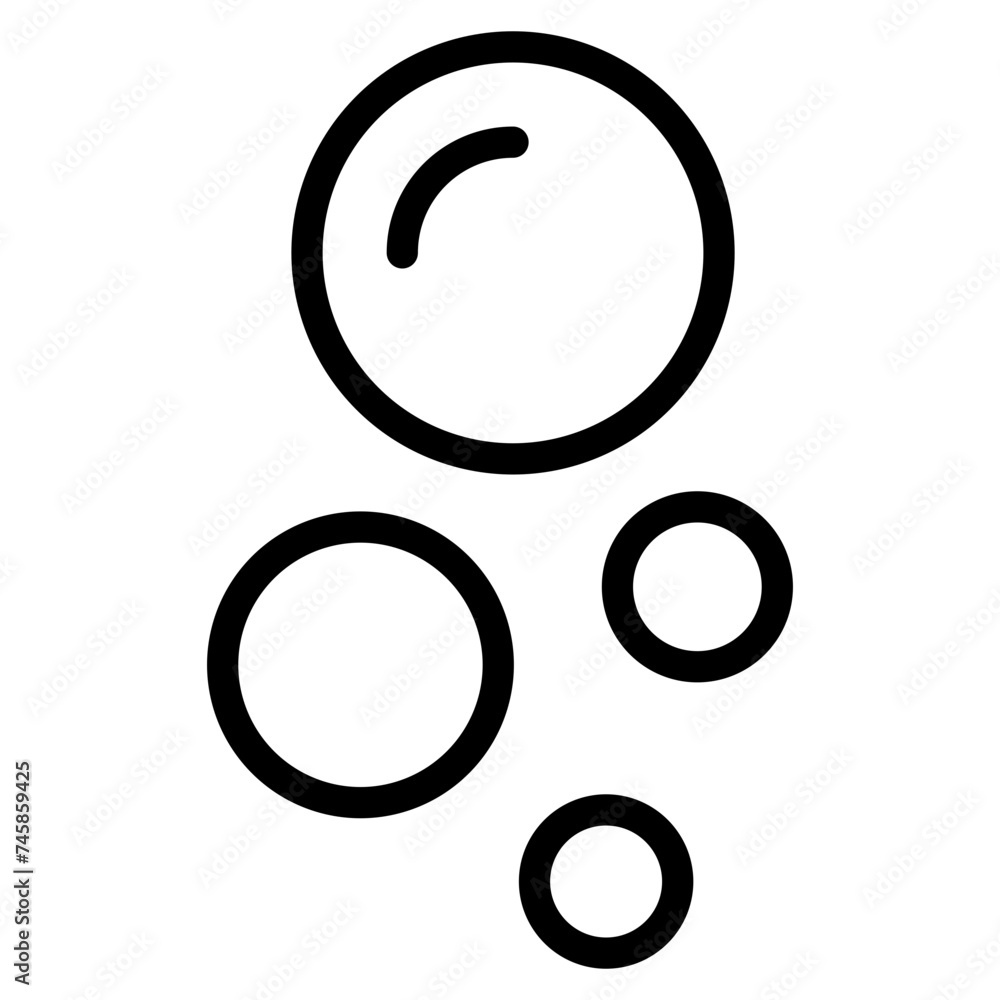 Bubble icon, Soap foam, fizzy drink, oxygen bubbles icon