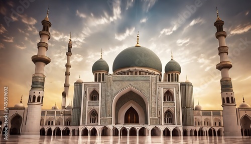 mosque scene, muslim culture, muslim architecture