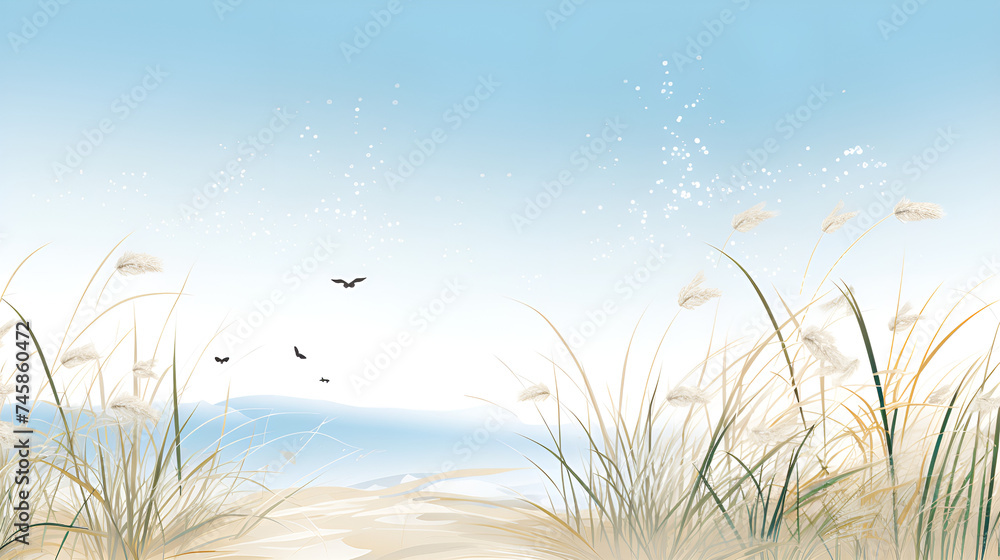 Gilded Beginnings: The Majestic Harvest Wheat Sunrise Beneath Azure Skies