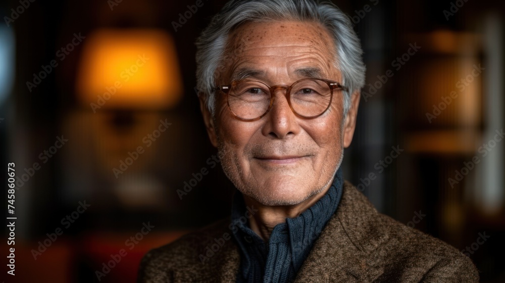 Elegance in Ambiance: A Portrait in a Warmly Lit Room Elegance in Ambiance: A Portrait in a Warmly Lit Room