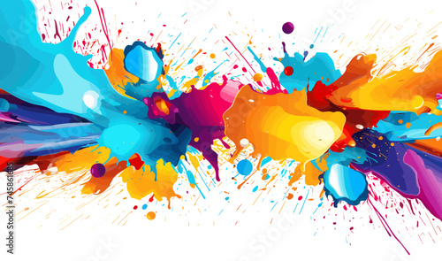 Paint splatter vector colorful background illustration vector