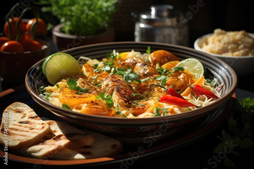 Typical dish of Brazilian cuisine called fish moqueca, generative IA