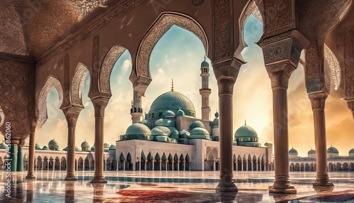 mosque scene, muslim culture, muslim architecture © Gegham