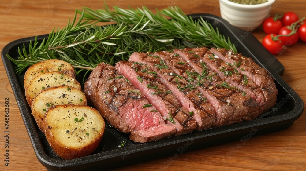 Succulent Grilled Steak and Herbed Potatoes Feast Succulent Grilled Steak and Herbed Potatoes Feast