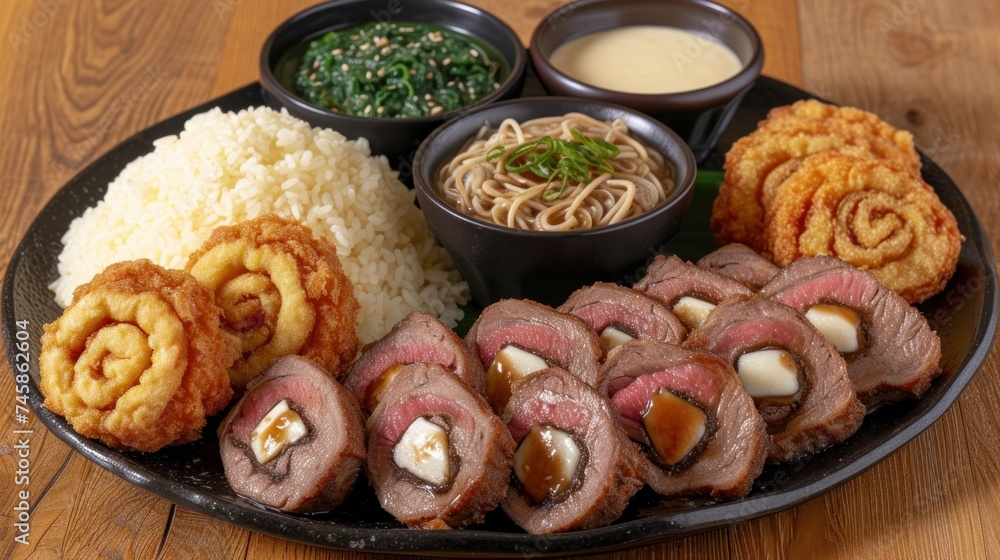 A Feast of Flavors: Exquisite Japanese Cuisine Platter A Feast of Flavors: Exquisite Japanese Cuisine Platter