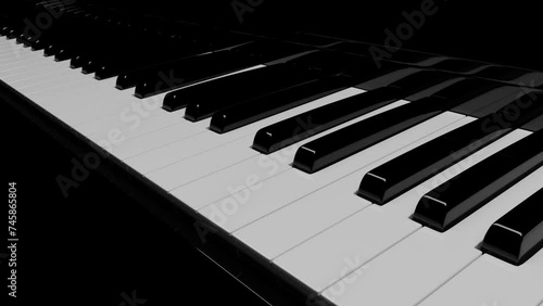 klawiatura fortepian pianino klawisze czarny białe instrument photo
