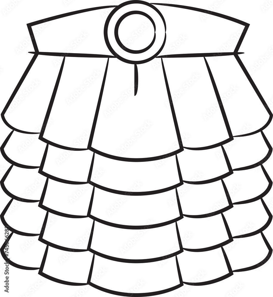 Hand Drawn Ruffled Skirt Illustration Hand Drawn Ruffled Skirt Illustration