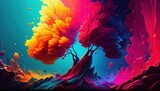 abstract watercolor tree background