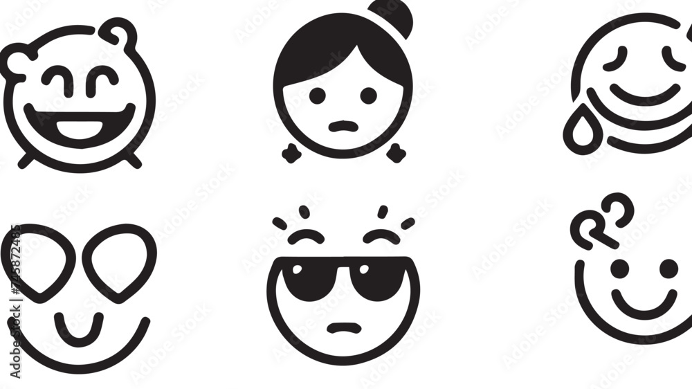 Obraz premium FACE ICONS