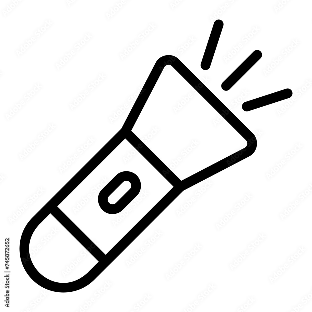 flashlight line icon flashlight line icon