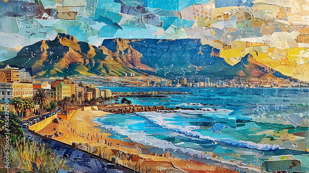 Fototapeta premium South African Harmony in Landscapes Collage