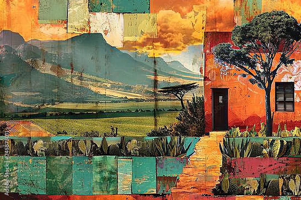 South African Ecosystems and Culture Collage