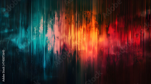  abstract illustration of colorful radio frequency waves pulsating against a dark background."