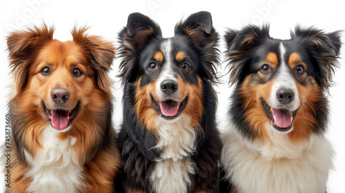 group of border collie dogs