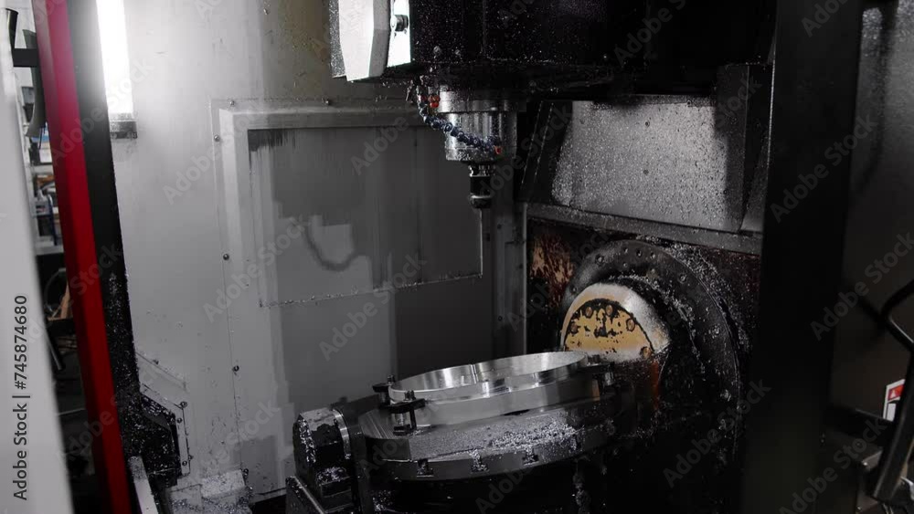 CNC milling on samples of workpieces. CNC milling on samples of workpieces.