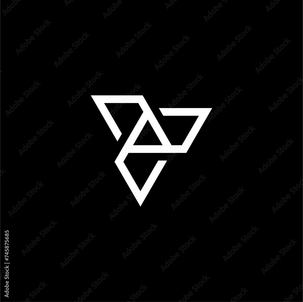 Letter Y with triangle line logo concept vector icon Letter Y with triangle line logo concept vector icon