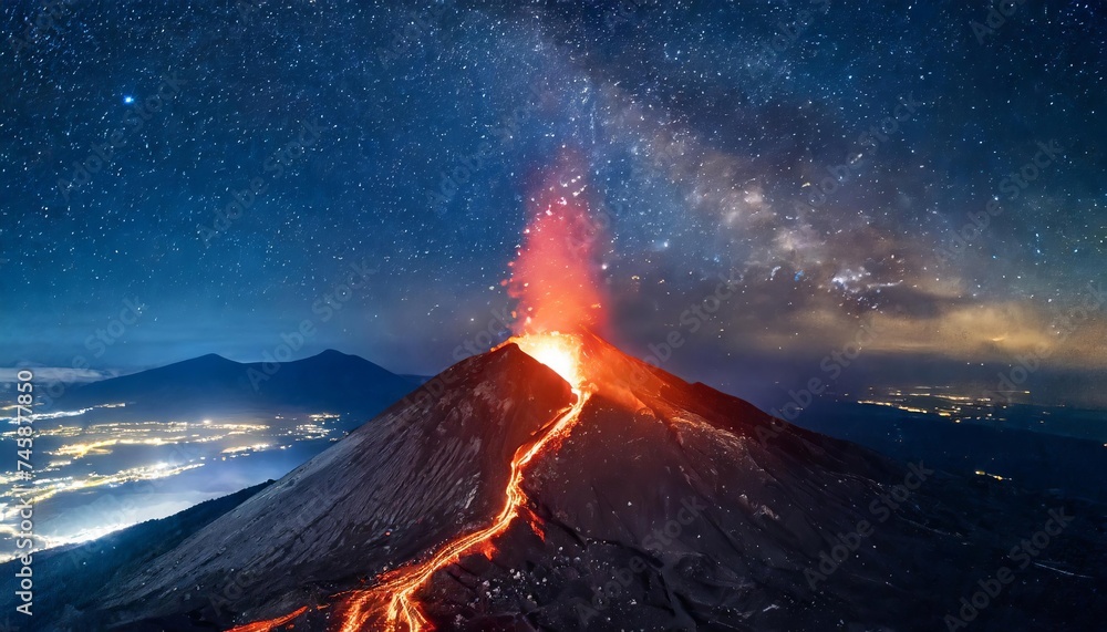 Generated image of volcano eruption 